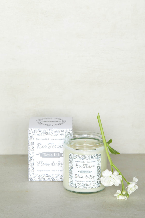 Rice Flower soy candle