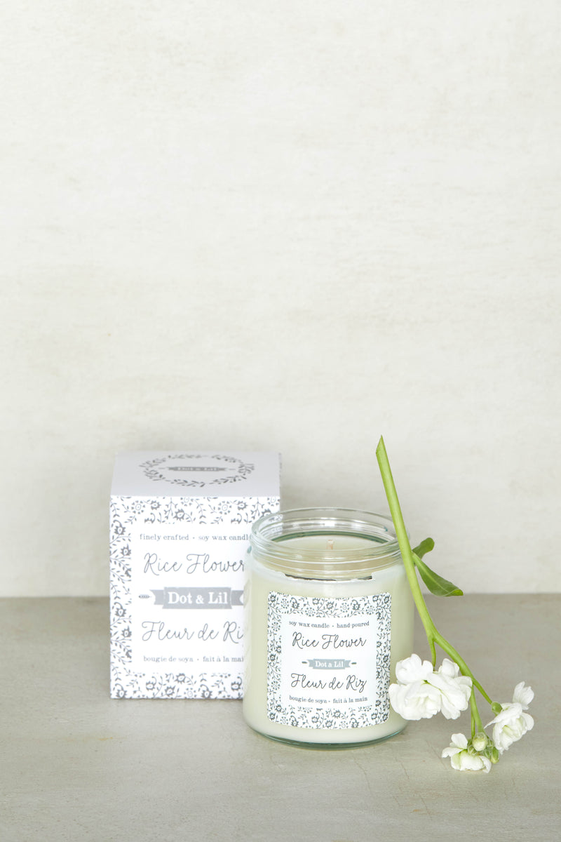 Rice Flower soy candle