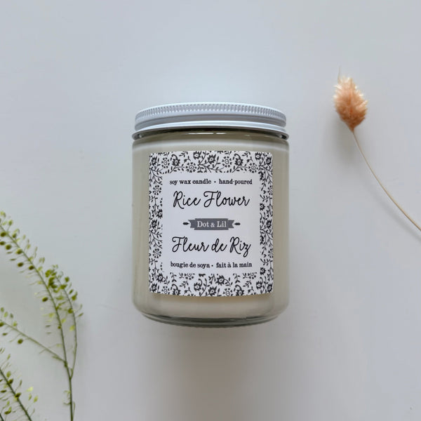 Rice Flower soy candle