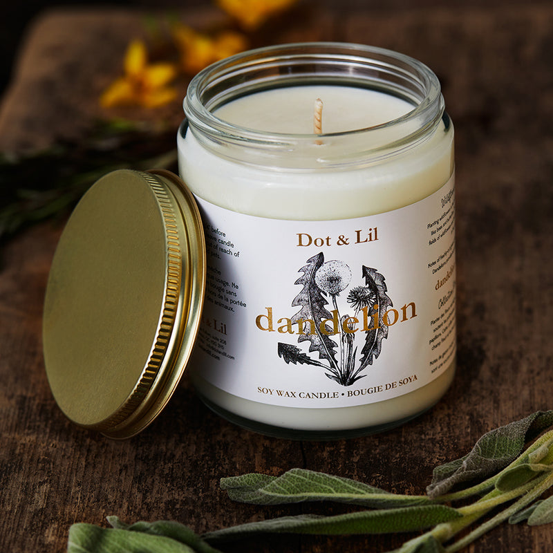 Dandelion soy candle - Wildflower collection