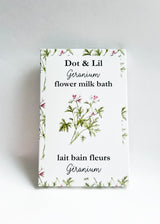 NOUVEAU ÉDITION LIMITÉE SACHET LAIT BAIN GÉRANiUM