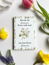 NOUVEAU ÉDITION LIMITÉE SACHET LAIT BAIN GÉRANiUM