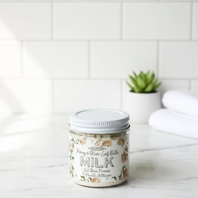 small Peony & Olive Leaf milk bath 3.5 oz
