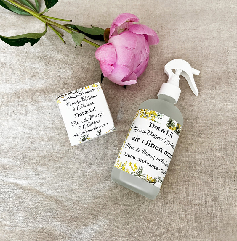 Cube lait bain effervescent Fleur De Mimosa & Nectarine