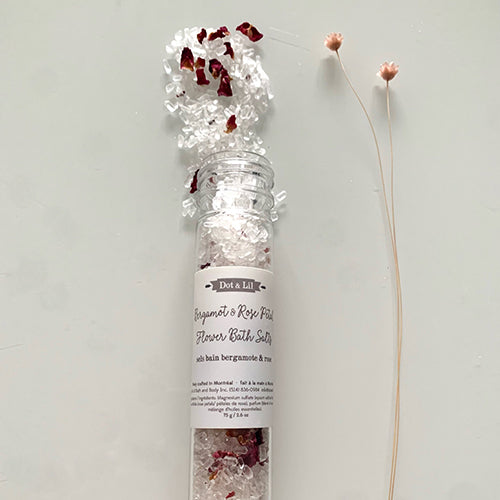 Bergamot & Rose petal bath salt