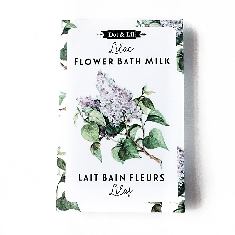 lilac flower milk bath sachet