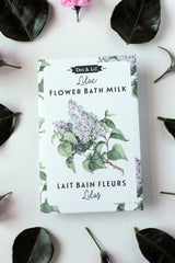 lilac flower bath milk packet